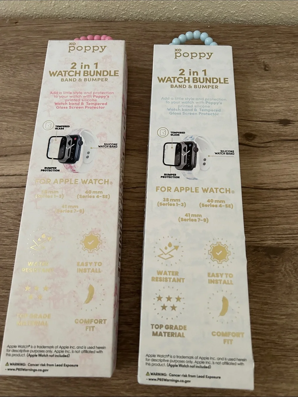2-in-1 Watch Bundle for Apple Watch - Pink / Blue 2 pcs